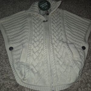 SAOL Cream Cable Knit Poncho BNWT